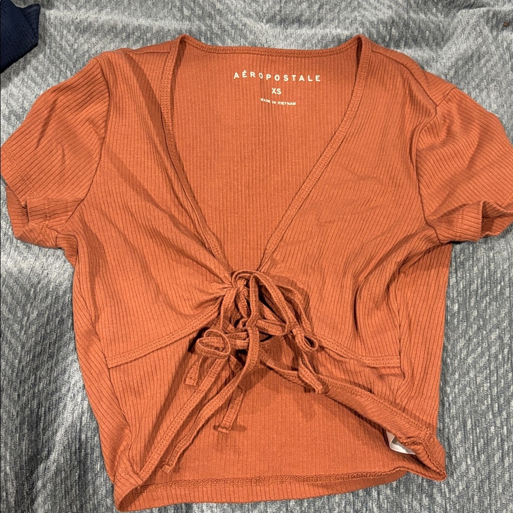 Aeropostale Rust Ribbed Top